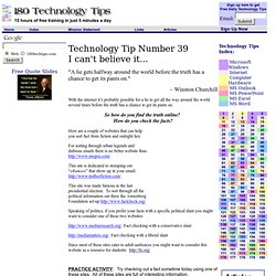 Fact checking on the internet - 180 Free Technology Tip #39