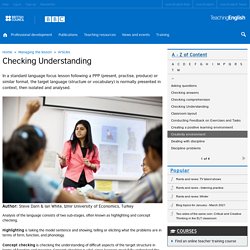 Checking Understanding