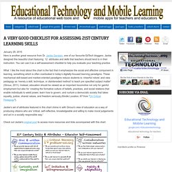 Educational Technology and Mobile Learning: A Very Good Checklist for Assessing 21st Century Learning Skills