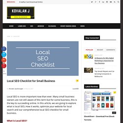 Local SEO Checklist for Small Business (2017 Updated Version)