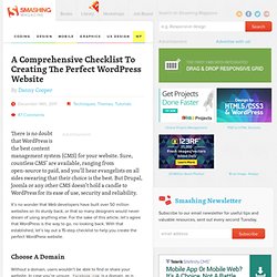 15-Step Checklist To Creating The Perfect WordPress Website