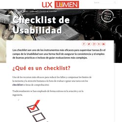 Checklist de Usabilidad - UX Lumen