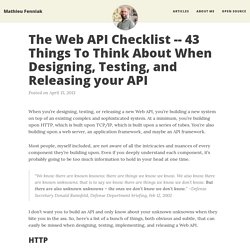 The Web API Checklist — 43 Things To Think About When Designing, Testing, and Releasing your API