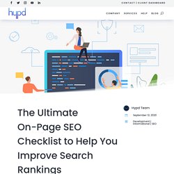 The Ultimate On-Page SEO Checklist to Help You Improve Search Rankings - Web Developement & Digital Marketing Services in USA
