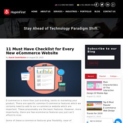 11 Must Have Checklist for Every New eCommerce Website