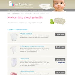 New Baby Checklist - Essential newborn shopping list