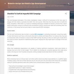 Checklist To Craft An Impactful SEO Campaign