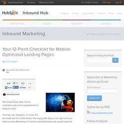 Your 12-Point Checklist for Mobile-Optimized Landing Pages