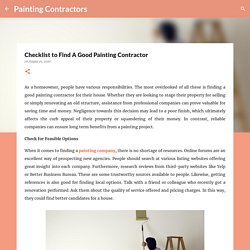 Checklist to Find A Good Painting Contractor