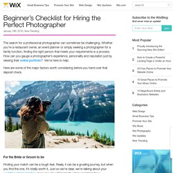 Beginner's Checklist for Hiring the Perfect Photographer