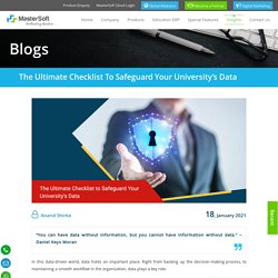 The Ultimate Checklist to Safeguard Your University’s Data using Education ERP