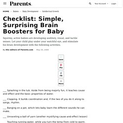 Checklist: Simple, Surprising Brain Boosters for Baby