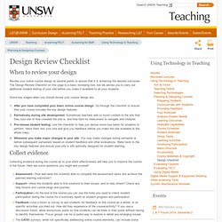 Design Review Checklist