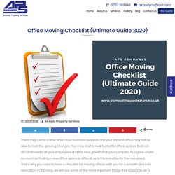 Office Moving Checklist (Ultimate Guide 2020)- APS Removals