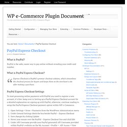 WP e-Commerce Plugin DocumentationWP e-Commerce Plugin Documentation