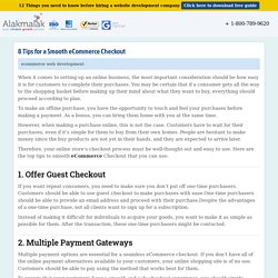 8 Tips for a Smooth eCommerce CheckoutAlamalak Technologies Blog