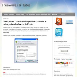 une extension pratique pour faire le ménage dans les favoris de Firefox