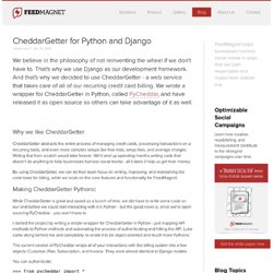 CheddarGetter for Python and Django