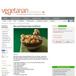 Mac-and-Cheese-Style Cauliflower Recipe
