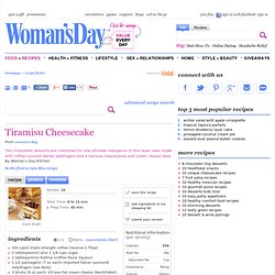 Cheesecake Recipes - Tiramisu Cheesecake Recipe at WomansDay.Com