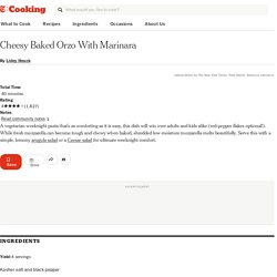 Cheesy Baked Orzo With Marinara Recipe