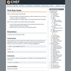 Chef Style Guide — Chef Docs