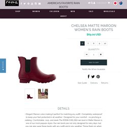 CHELSEA MATTE MAROON WOMEN'S RAIN BOOTS