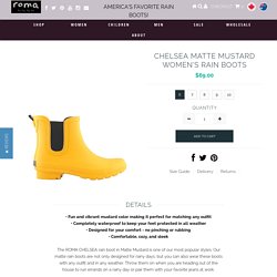 CHELSEA MATTE MUSTARD WOMEN'S RAIN BOOTS