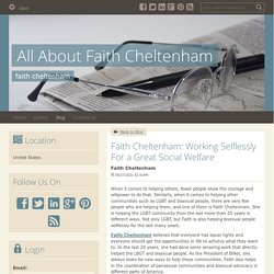Faith Cheltenham: Working Selflessly For a Great Social Welfare - All About Faith Cheltenham : powered by Doodlekit