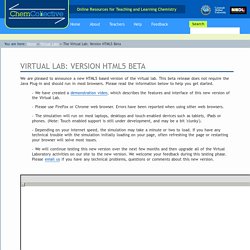 ChemCollective: HTML5 Virtual Lab