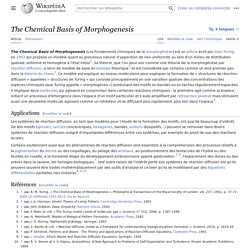 The Chemical Basis of Morphogenesis