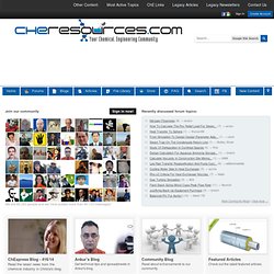 Chemical Engineering Community - Cheresources.com