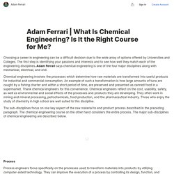 What Is Chemical Engineering? Is It the Right Course for Me? — Teletype