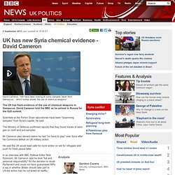 UK has new Syria chemical evidence - David Cameron
