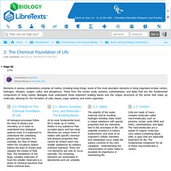 2: The Chemical Foundation of Life - Biology LibreTexts