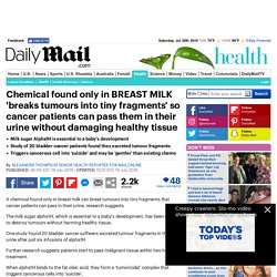 Chemical found in BREAST MILK breaks tumours into tiny fragments that patients pass in their urine