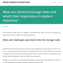 What are chemical storage tanks and what’s their importance in modern industries?
