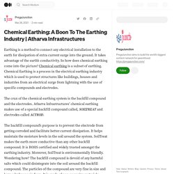 Chemical Earthing: A Boon To The Earthing Industry