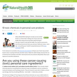 10 toxic chemicals in personal care products