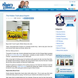 Chemist shows hidden truth about aspirin
