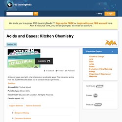 Acids and Bases: Kitchen Chemistry