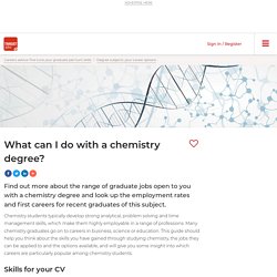 Chemistry degree career options