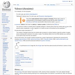 Valence (chemistry)