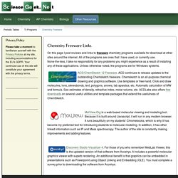 Chemistry Freeware