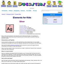 Chemistry for Kids: Elements - Silver
