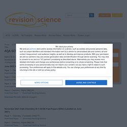 AQA GCSE Chemistry Past Papers - Revision Science