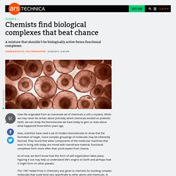 Chemists find biological complexes that beat chance