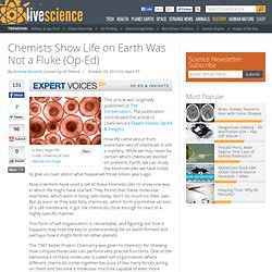 Chemists Show Life on Earth Was Not a Fluke (Op-Ed)