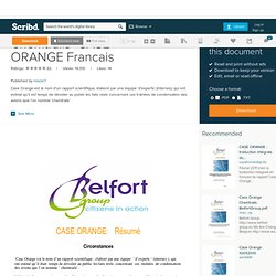 Chemtrails -CASE ORANGE Francais
