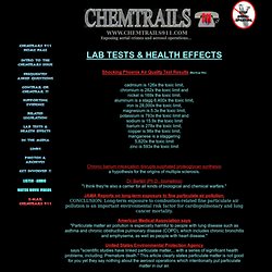 Chemtrails 911 - Lab Results & Health Effects